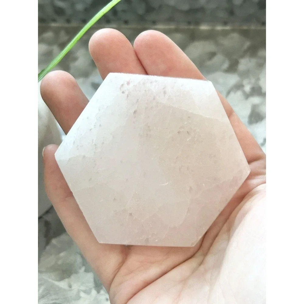 Selenite (Satin‎ Spar Gypsum) Hexagon Crystal Charging 3